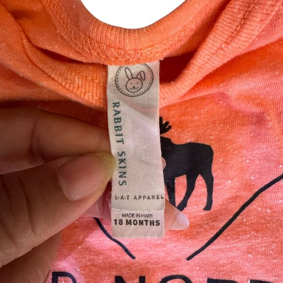 3 For $15‼️ BUNDLE & SAVE Rabbit Skins Orange Baby One-piece Size 18m - Picture 2 of 2